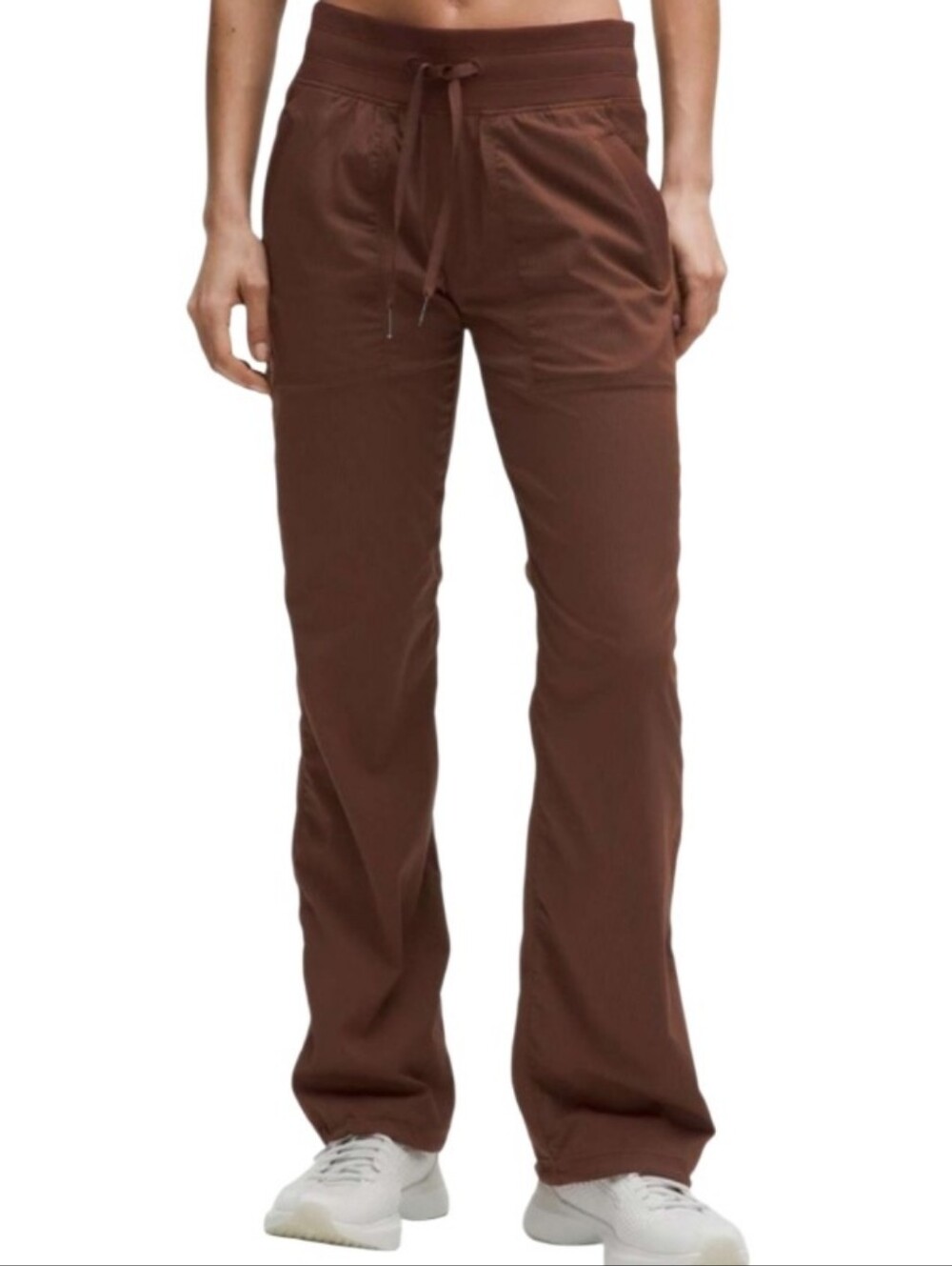 Lululemon Dance Studio Il Drawstring Straight-Leg Pants Mid Rise Brown